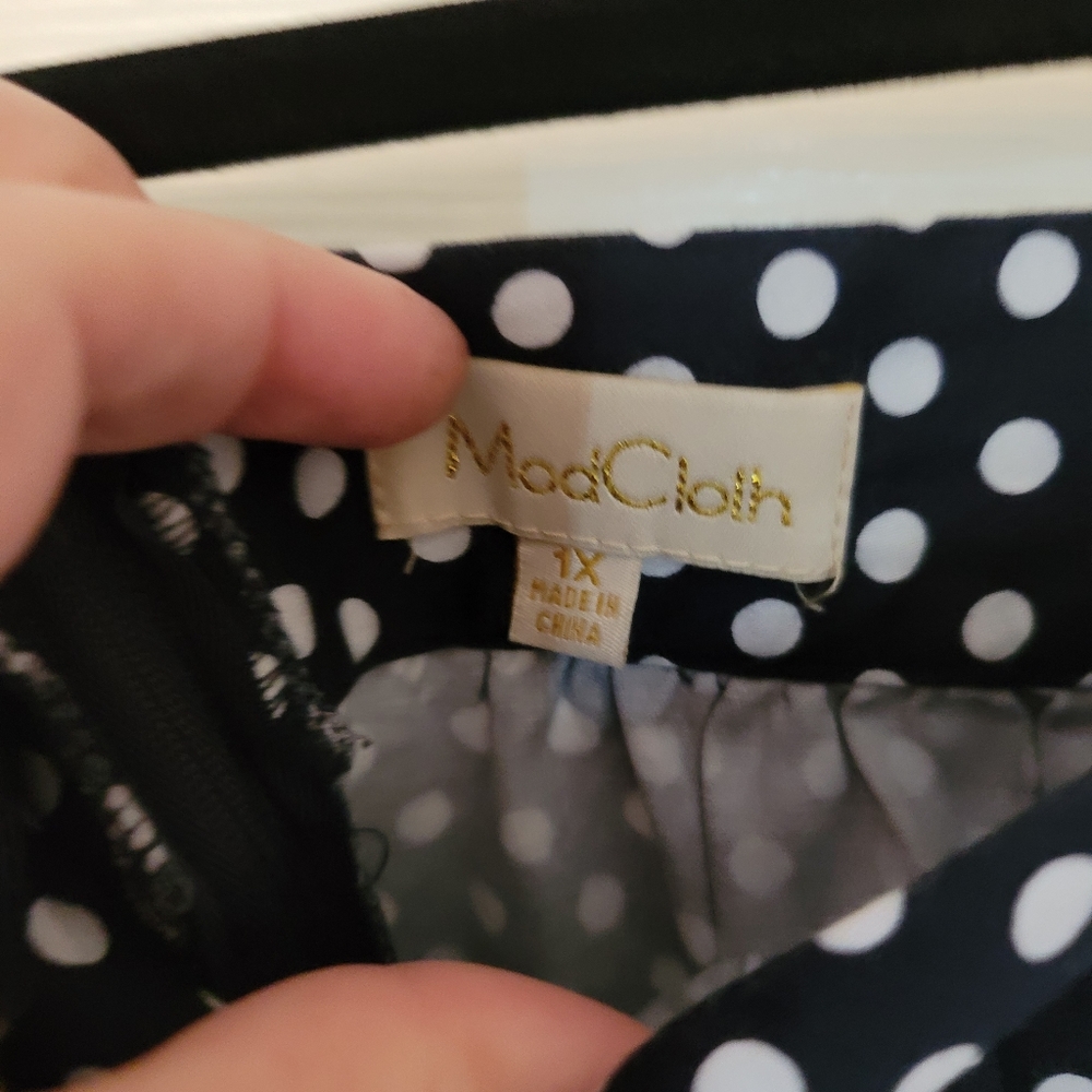 Modcloth polka dots skirt